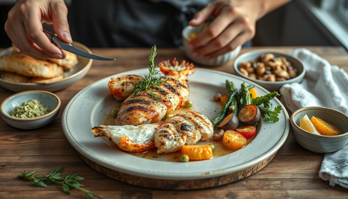 Seasonal meal prepared in a home kitchen