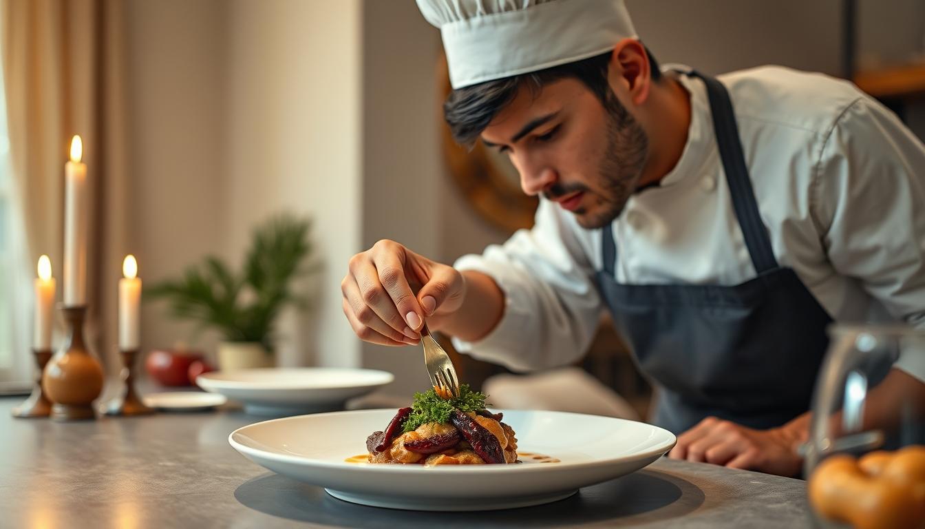 Balanced healthy meal prepared in a home kitchen